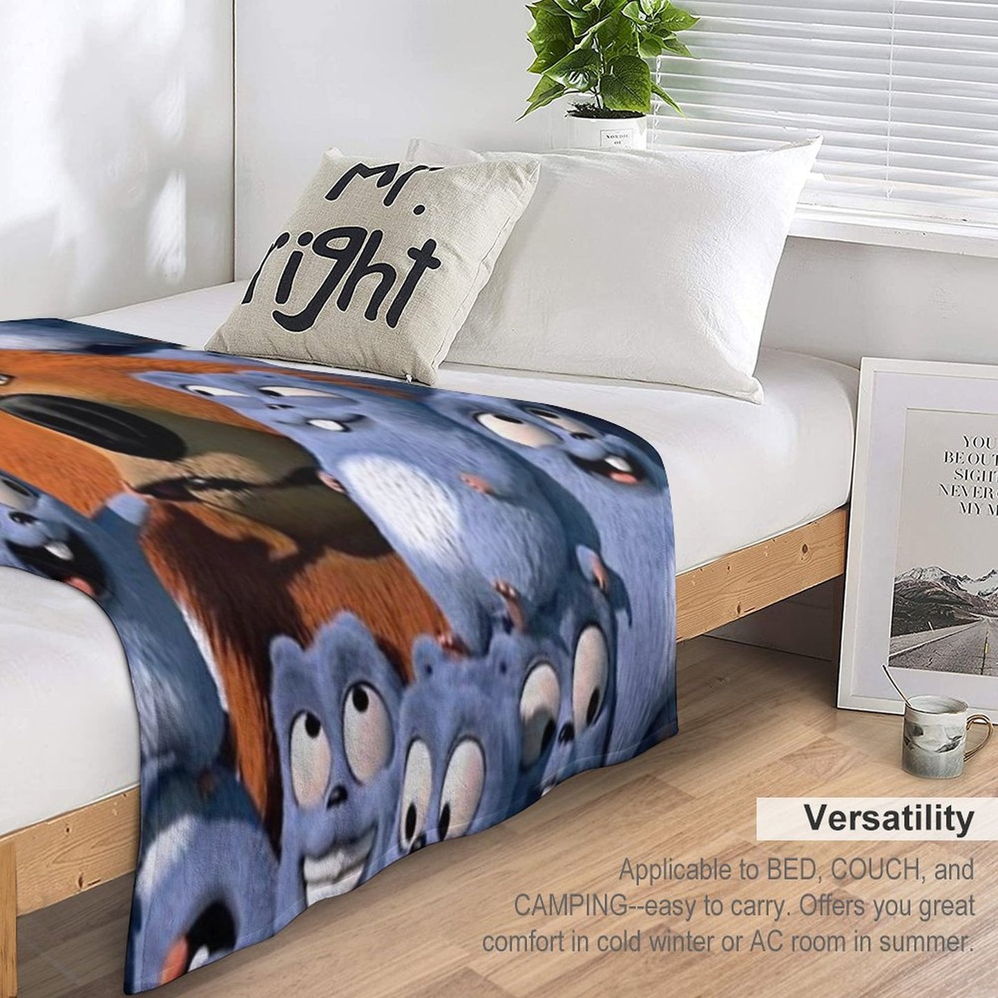 Grizzy And The Lemmings Throw Blanket