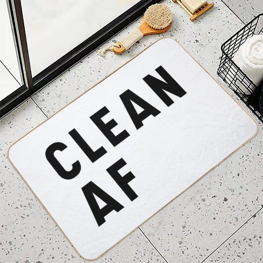 Clean AF - Funny Saying Bath Mat