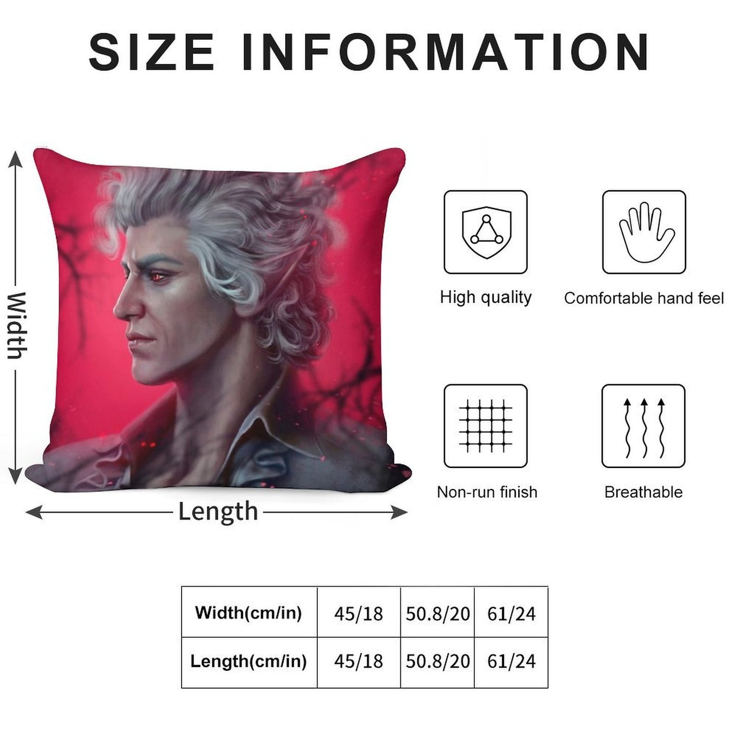 Astarion Soft Bedroom Essential Throw Pillow