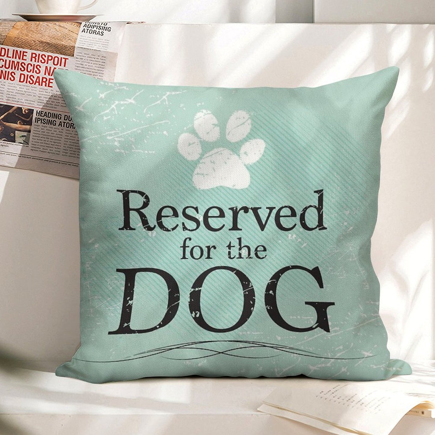 Reserved for The Dog Linen Throw Pillow Cover