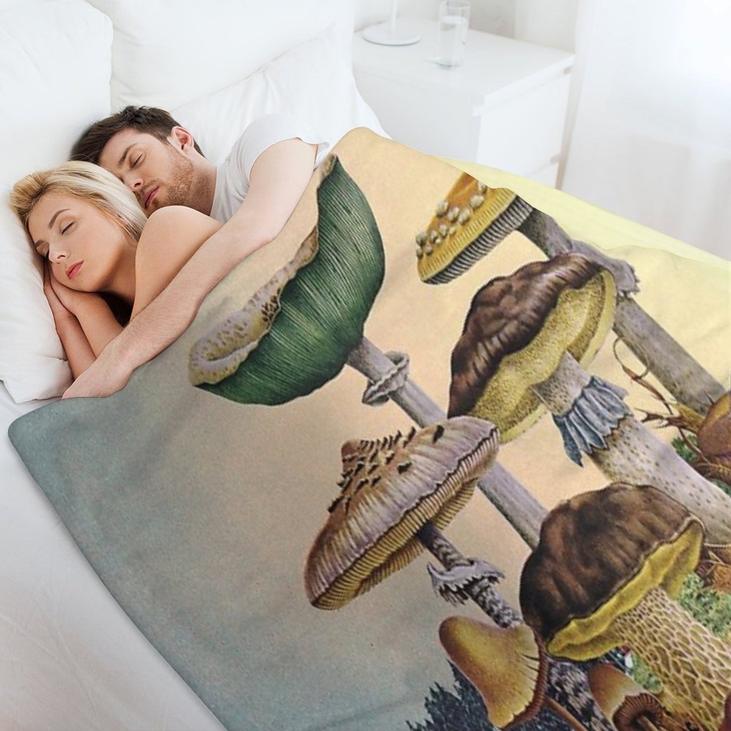Mushroom Festival Throw Blanket