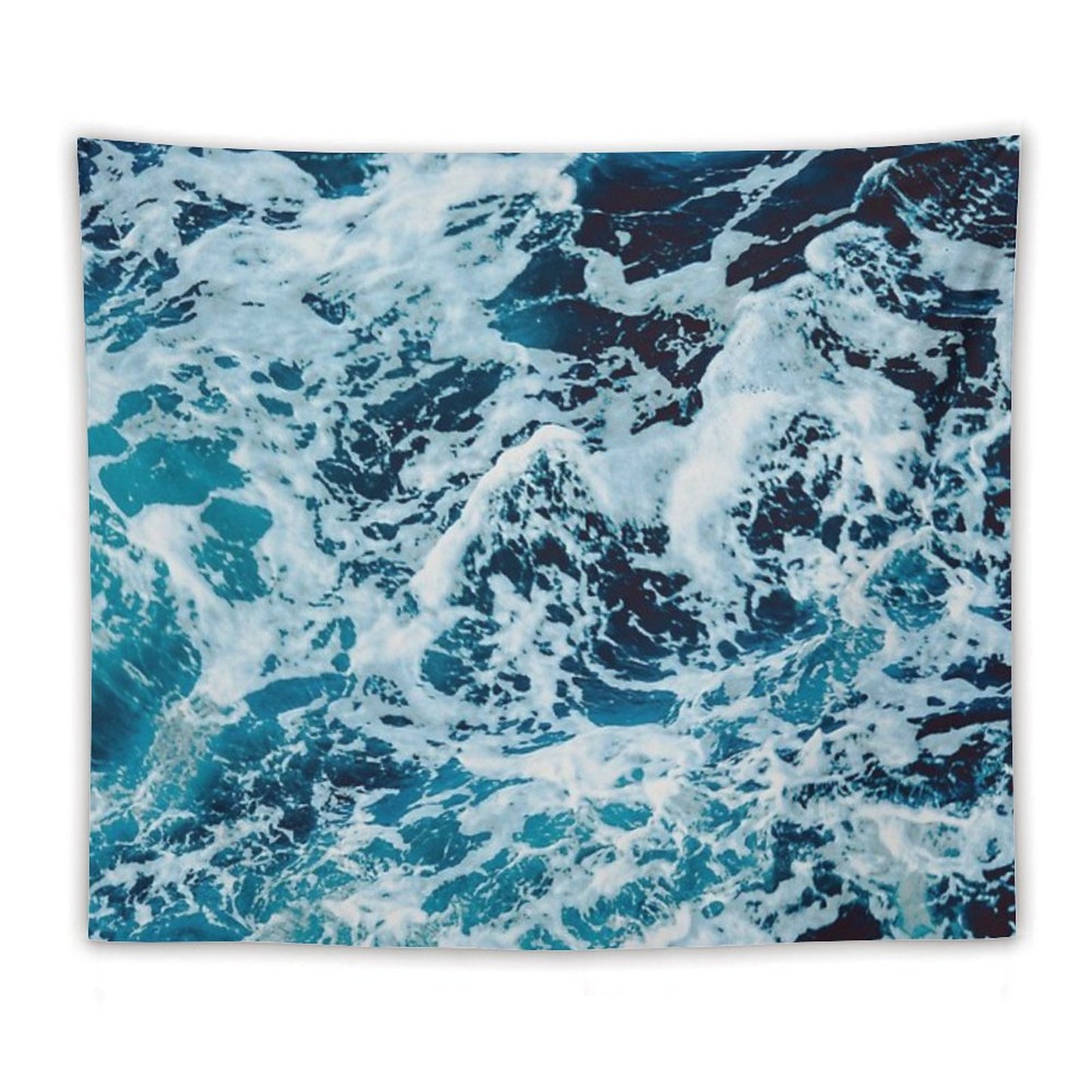 Turquoise Blue Ocean Waves Tapestry