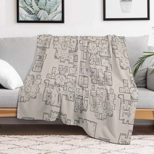 D&D Dungeon Map Throw Blanket