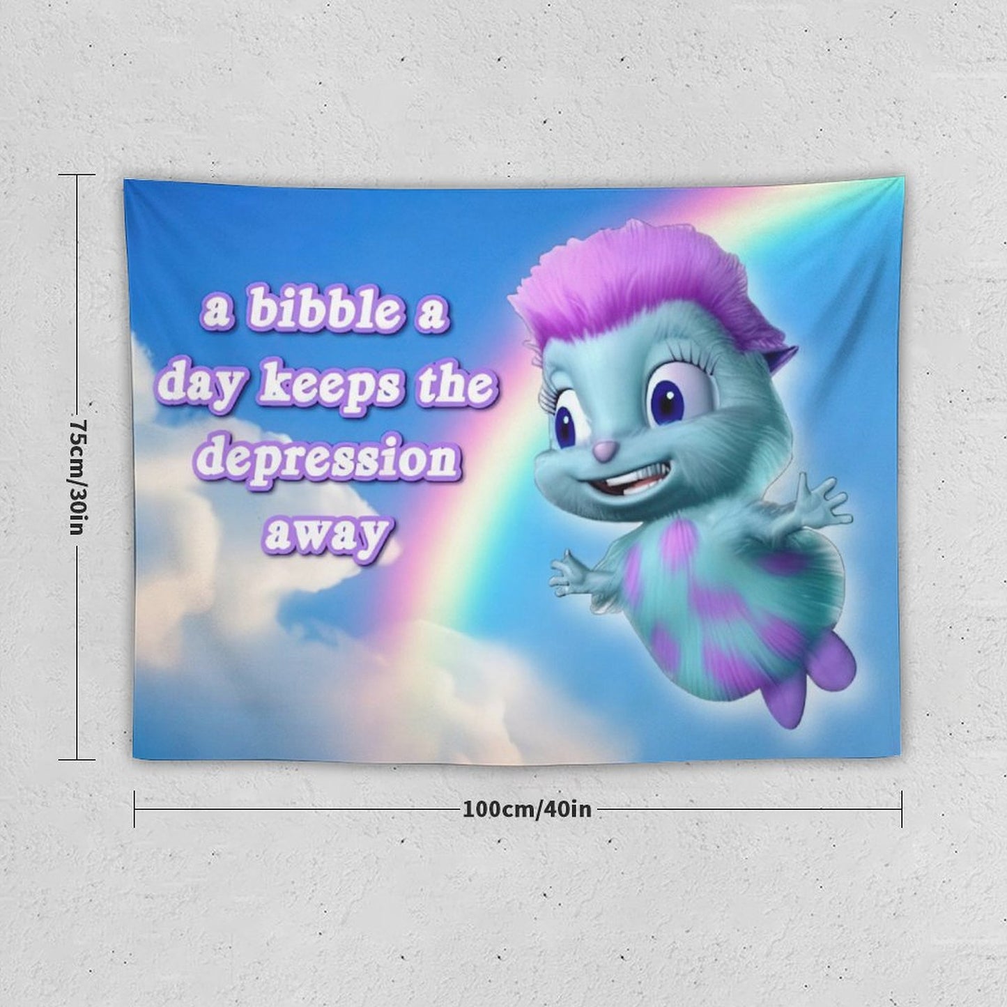 A Bibble A Days Keeps The Depression Away Tapestry