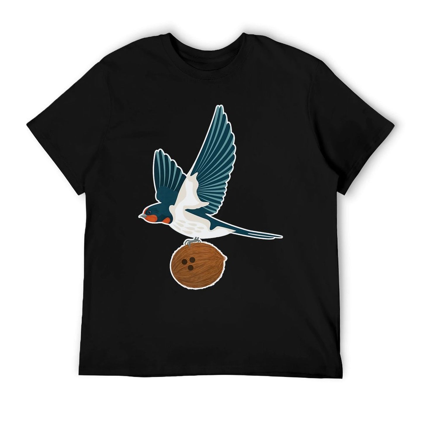 European Swallow Carrying A Coconut Holy Grail Premium T-Shirt