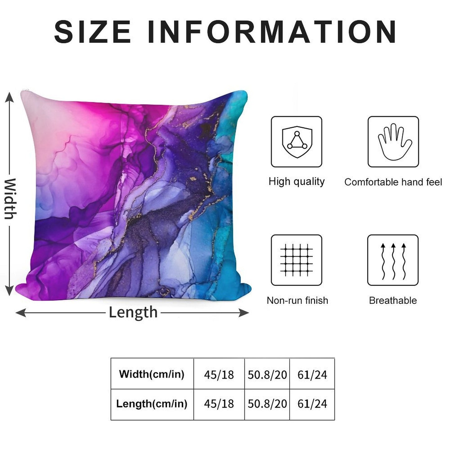 Abstract Vibrant Rainbow Ombre Soft Home Decor Throw Pillow