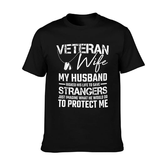 Veteran Wife Army Husband Soldier Saying Cool Military Gift T-Shirt