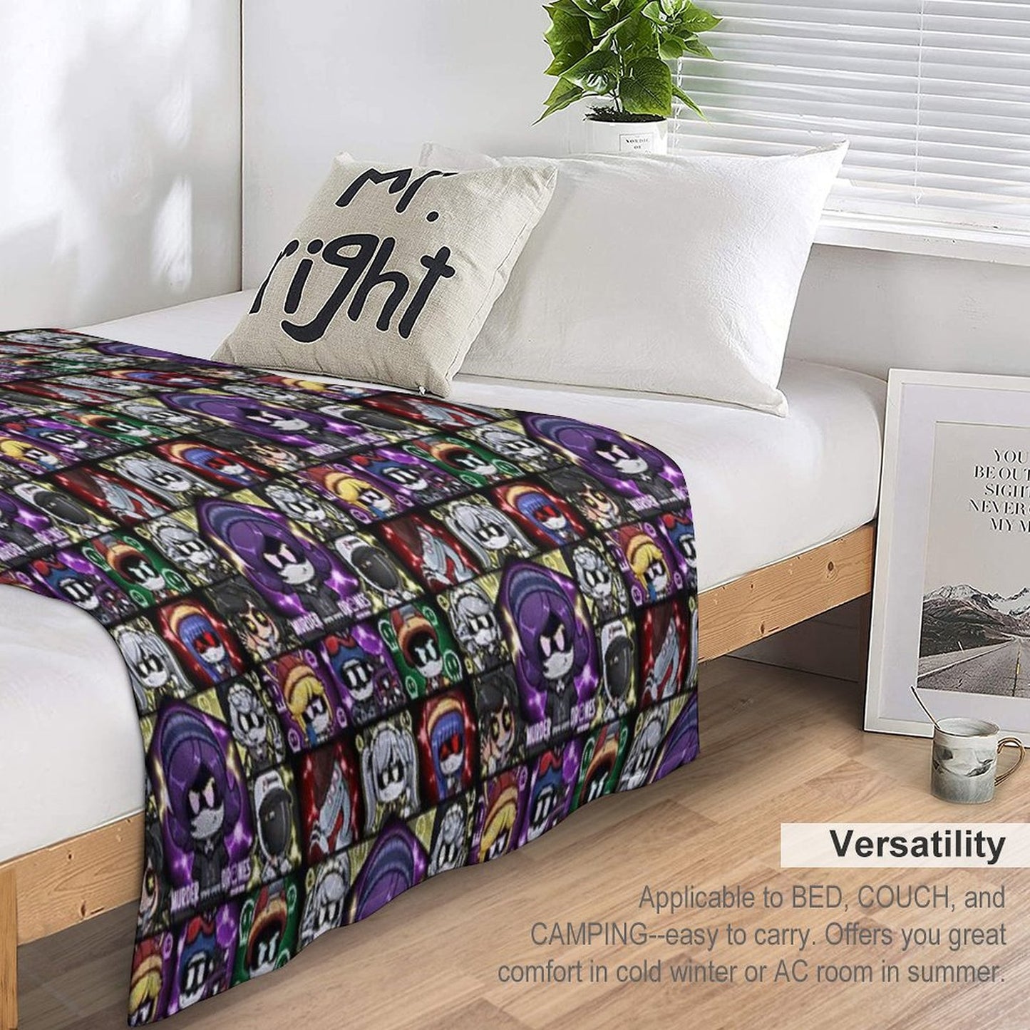 Murder Drones Fanart Chibis Throw Blanket