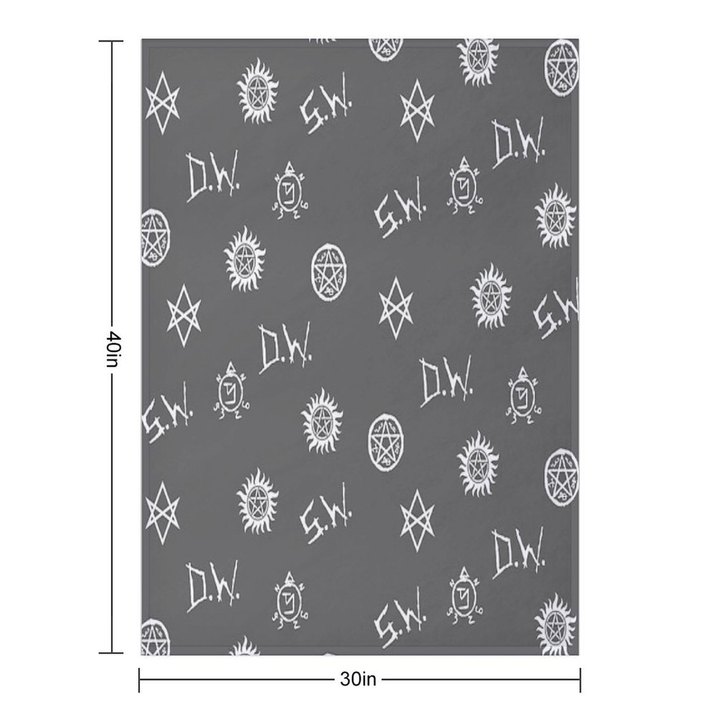 Supernatural Symbols Throw Blanket