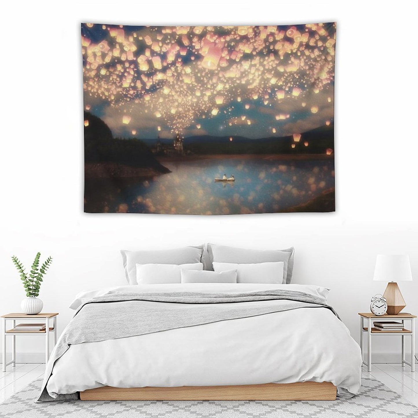 Wish Lanterns for Love Tapestry