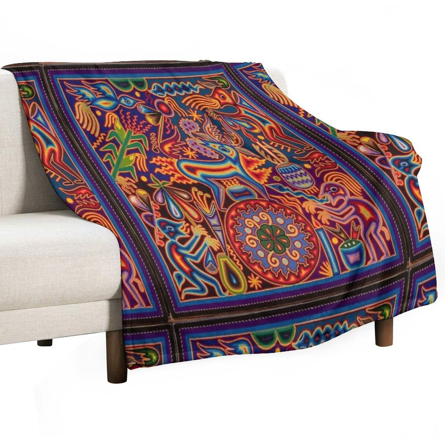 Huichol Throw Blanket