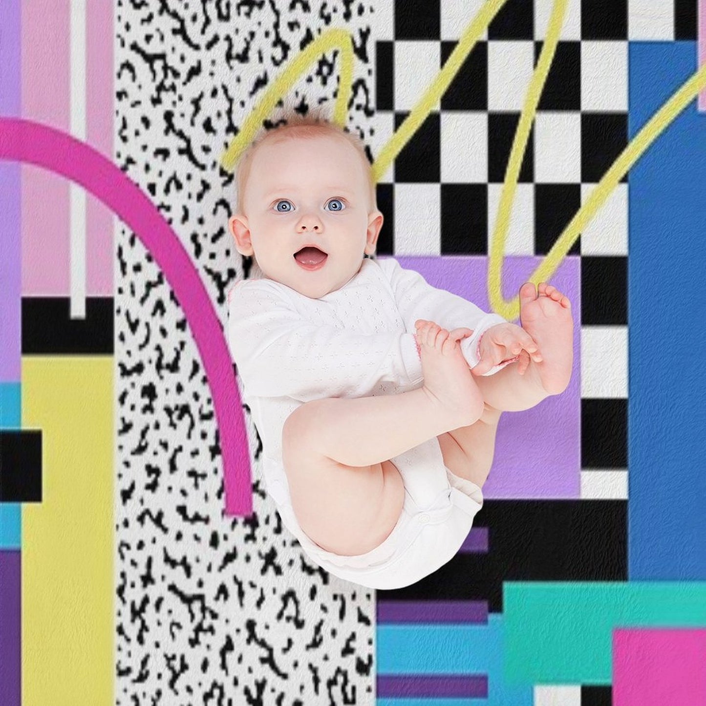 Memphis Pattern 110 - Retro 90s 80s Throw Blanket