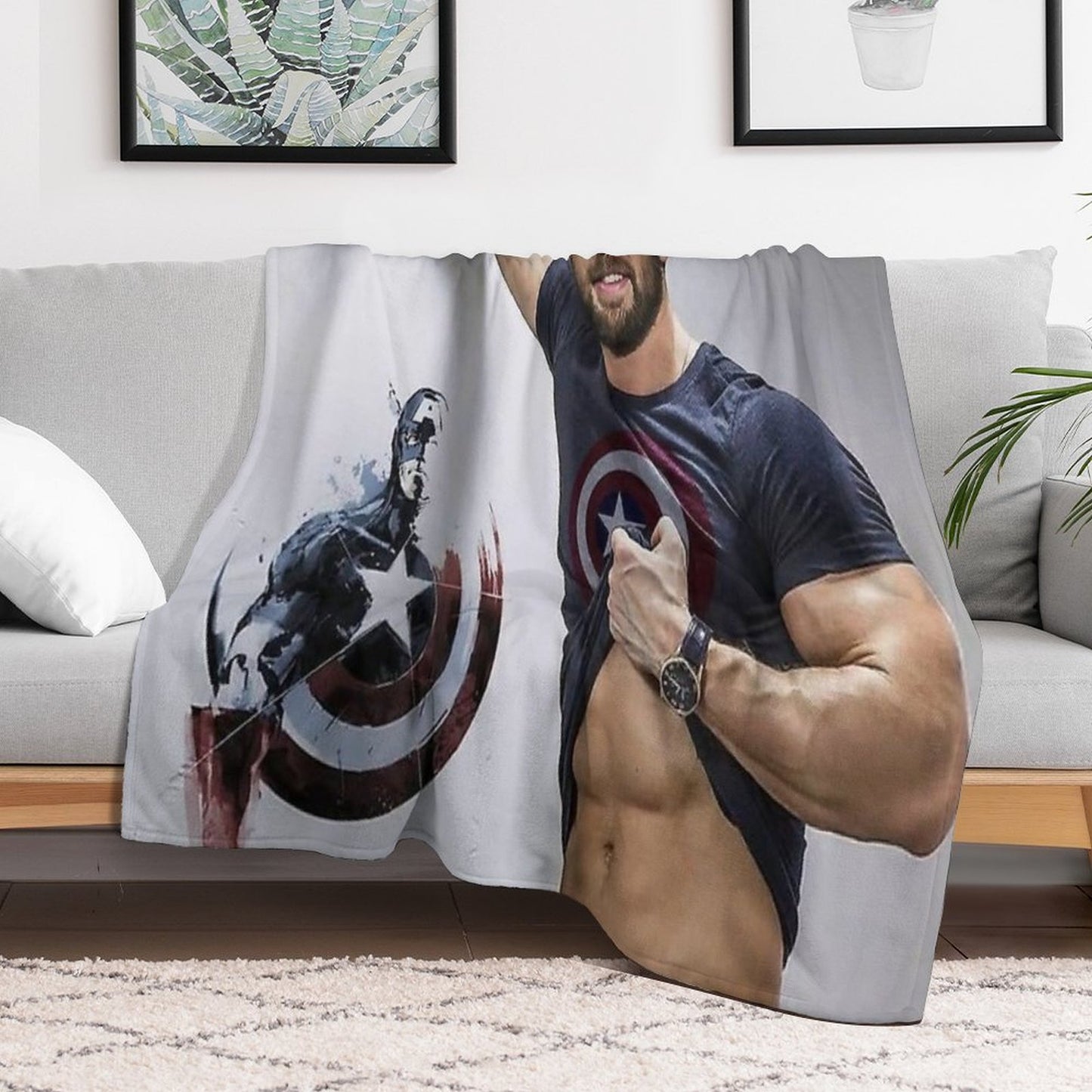 Chris Evans Wallpaper Throw Blanket