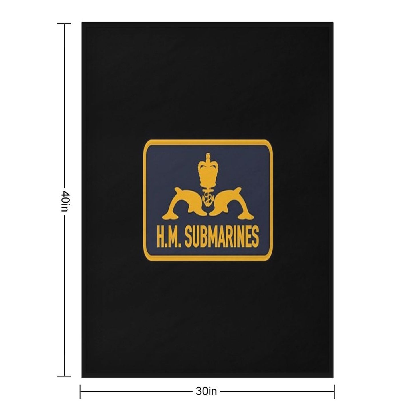 H.M. Submarines Patch Throw Blanket