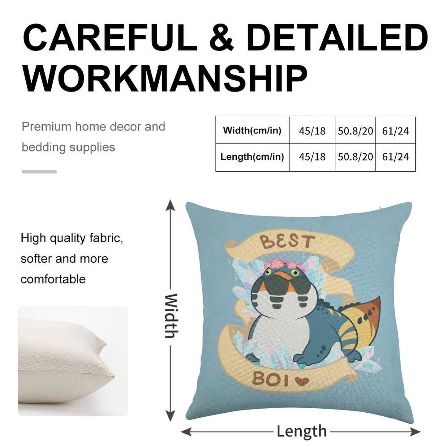 Dodogama Best Boi (MonHun World) Linen Throw Pillow Cover