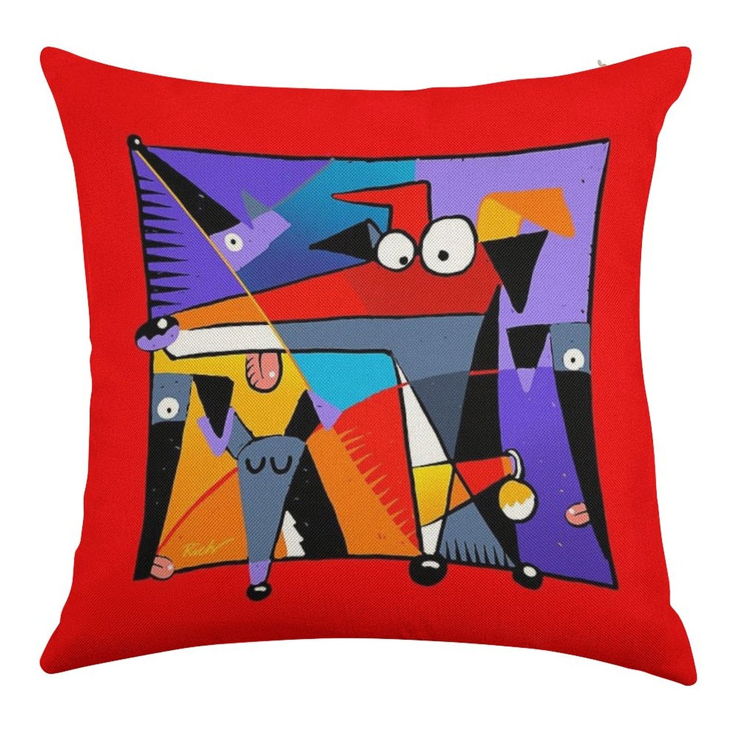 Derpism Linen Throw Pillow Cover