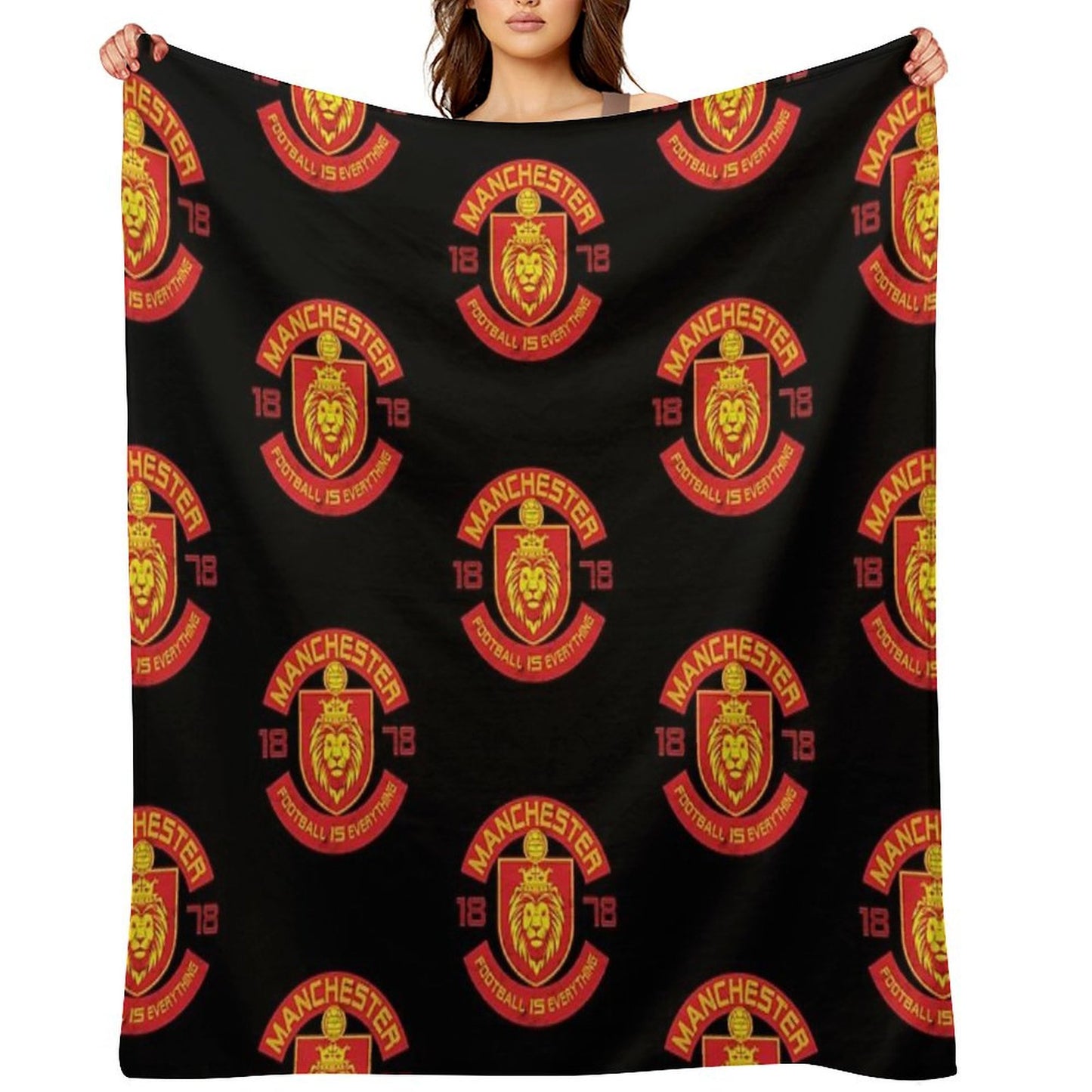 Football Is Everything - Manchester Squad Retro Throw Blanket