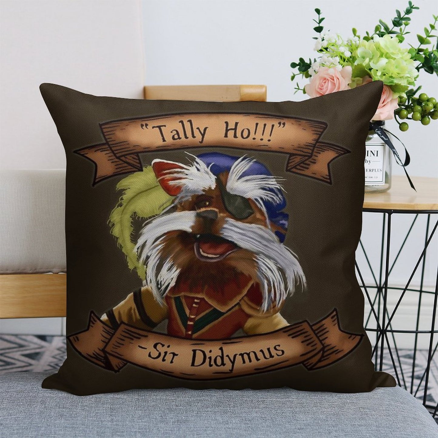 Sir Didymus Linen Throw Pillow Cover