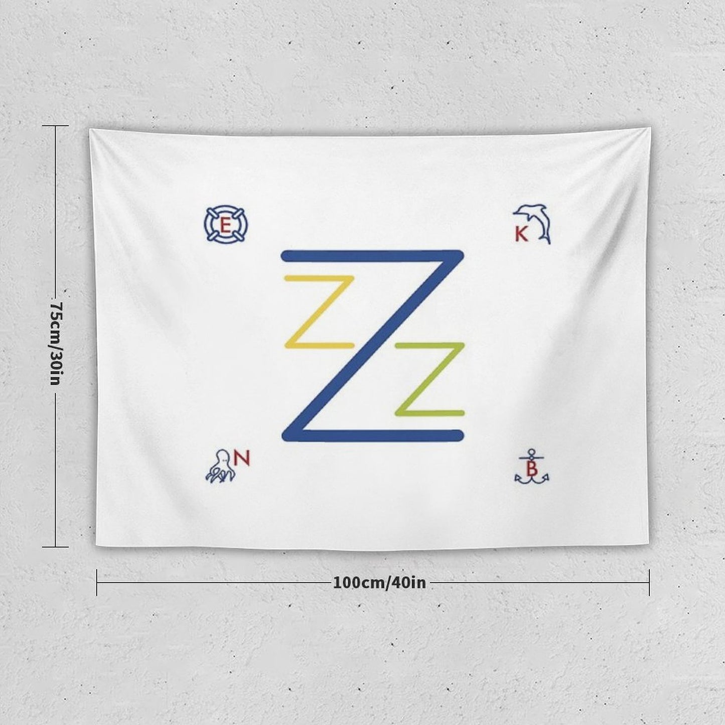 Team Zissou Flag Tapestry