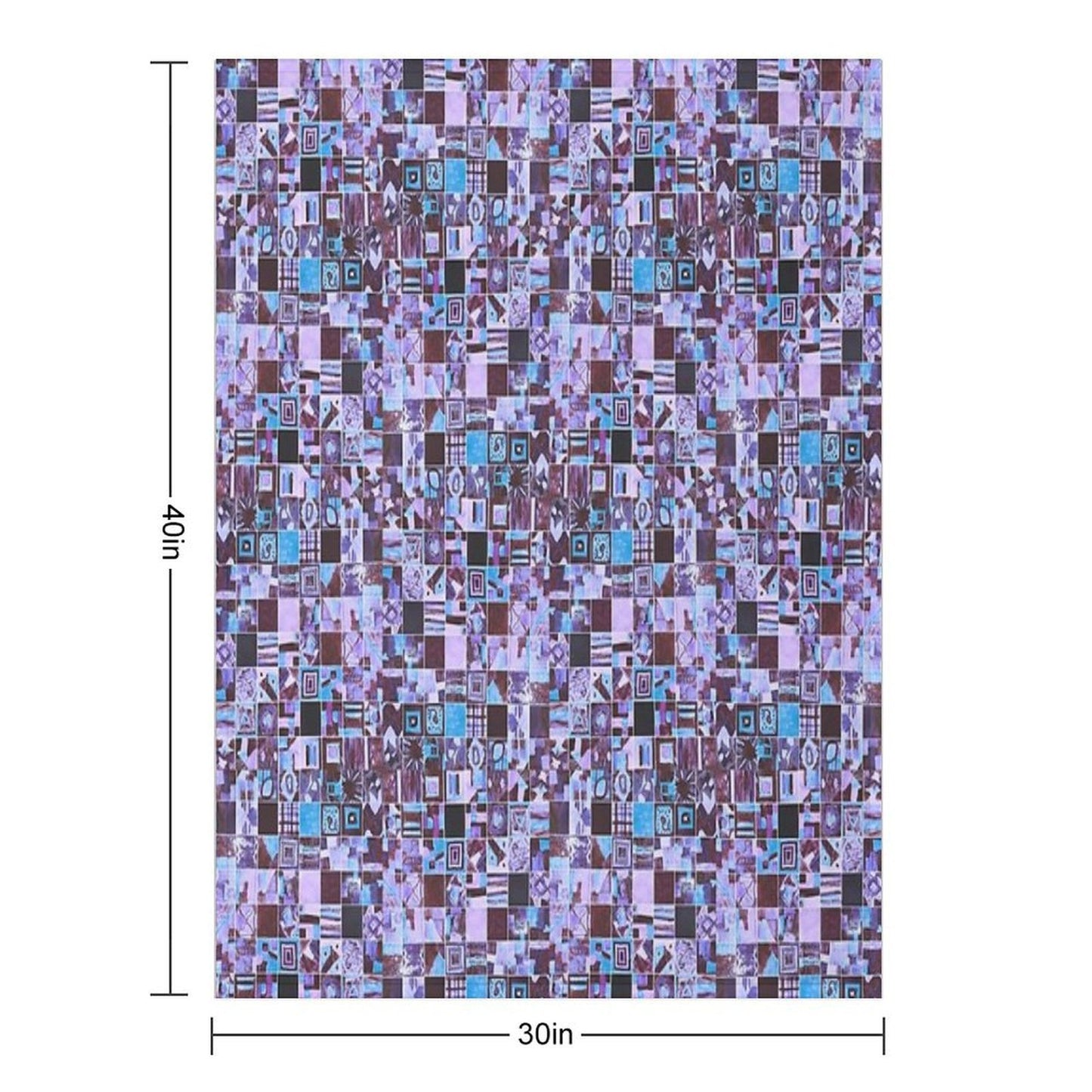 Hand-Painted Tiny Tiles Photo Pattern Throw Blanket