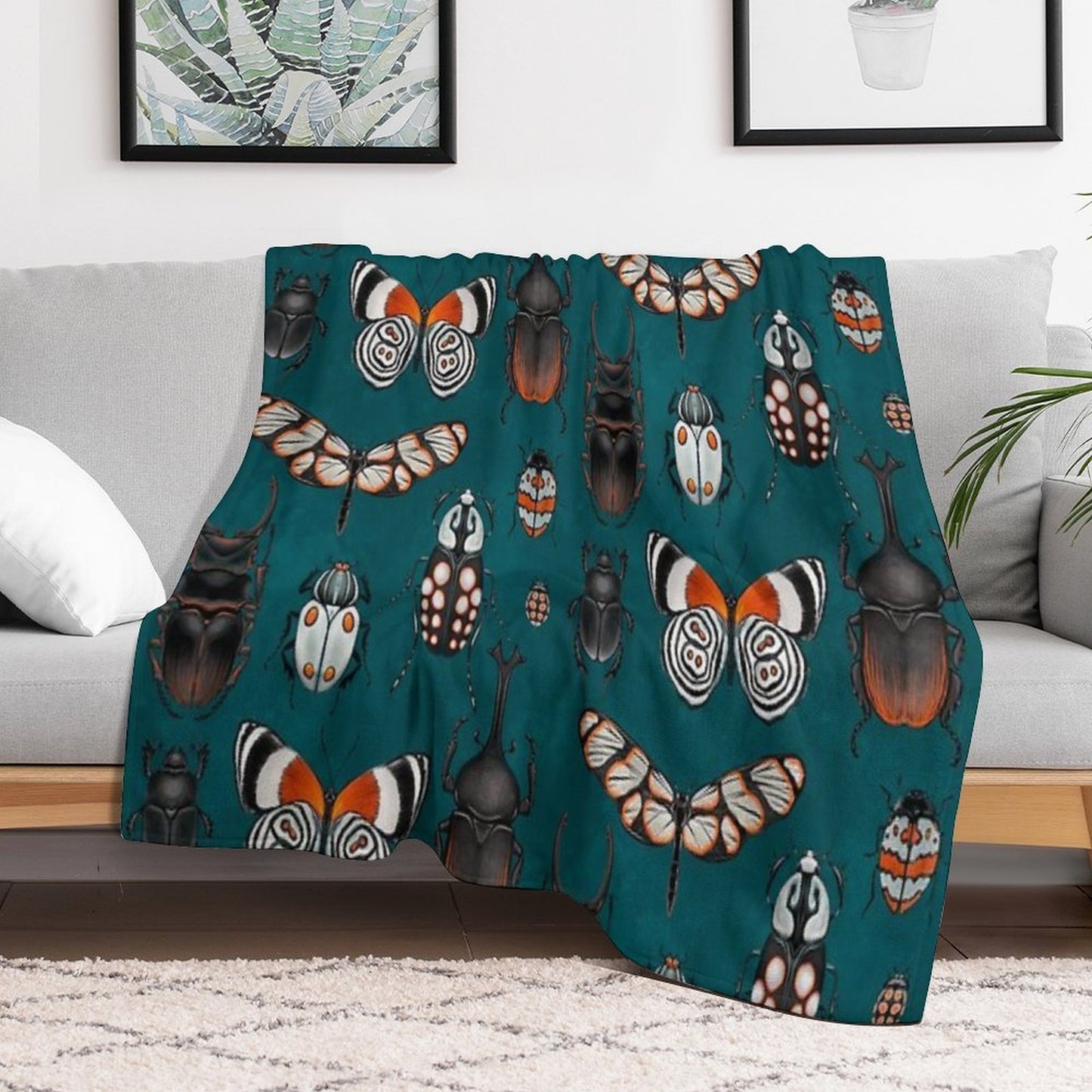 Bugs And Beetles Throw Blanket