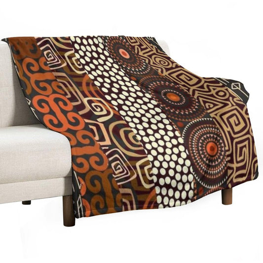 African Ethnic Pattern Throw Blanket