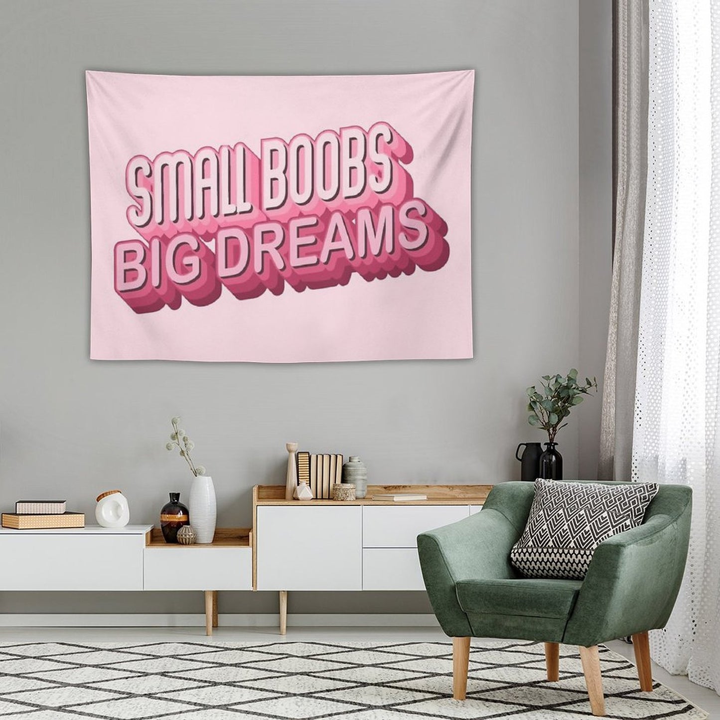 Small Boobs, Big Dreams Tapestry