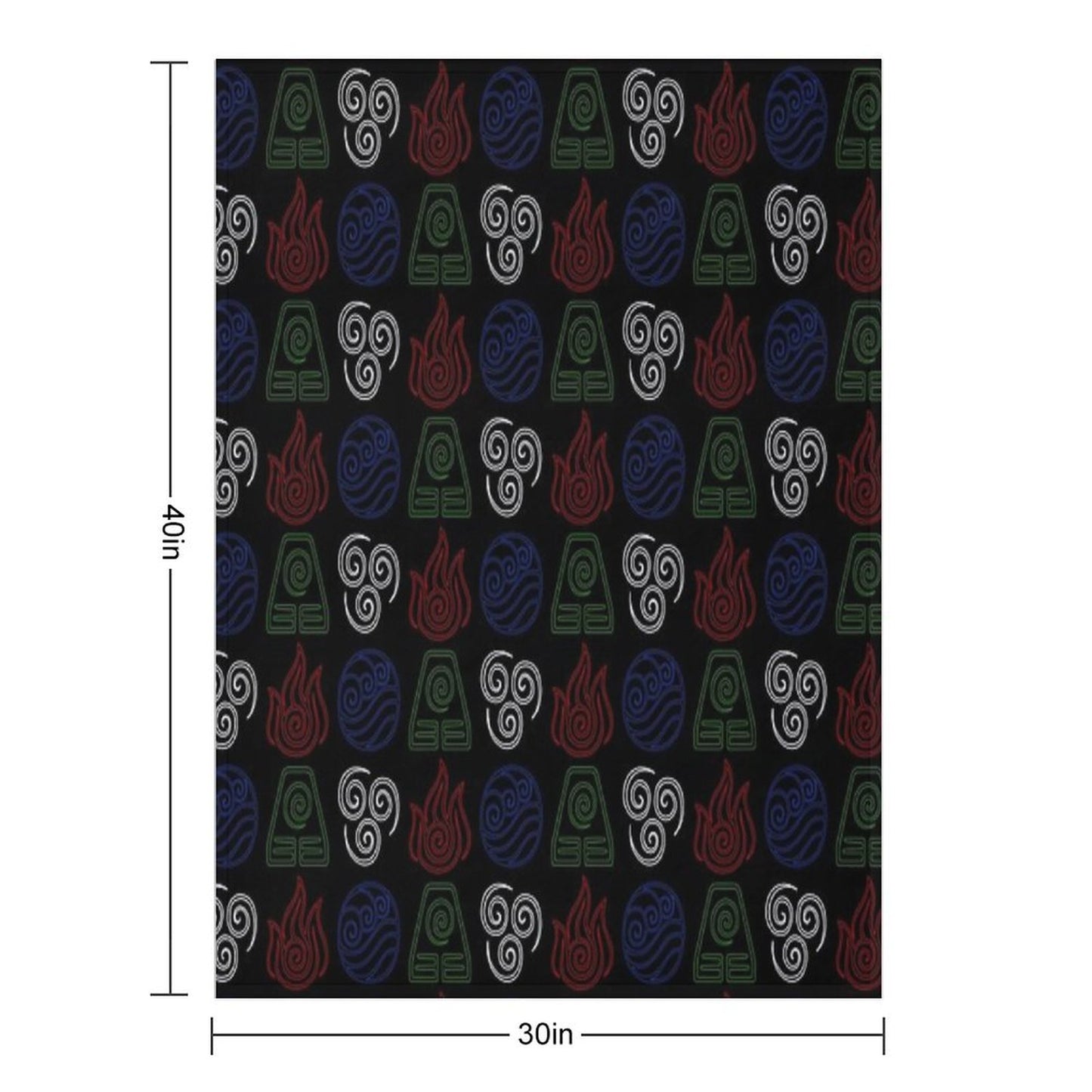 Four Elements Minimalist Throw Blanket