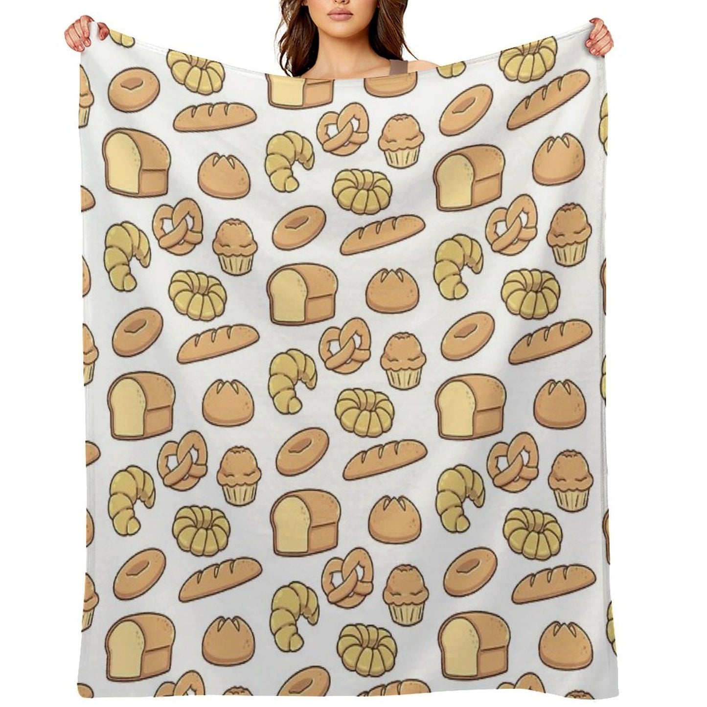 All Types of Bread Pattern Throw Blanket
