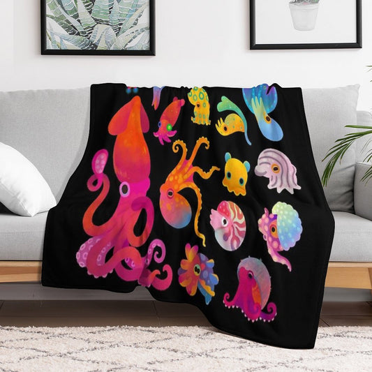 Cephalopod Throw Blanket