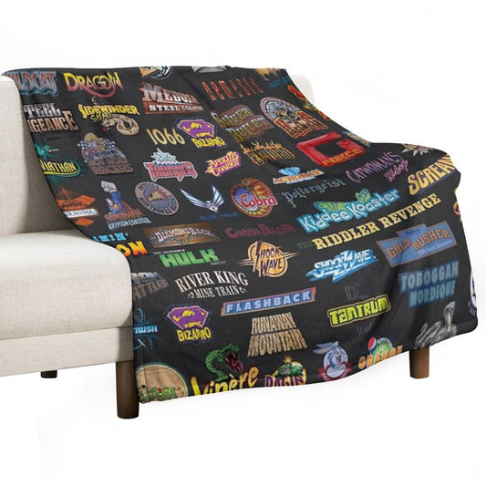 Roller Coasters Throw Blanket