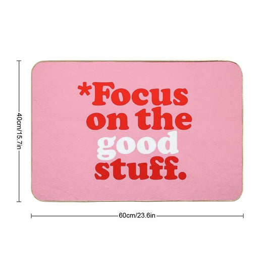 Focus On The Good Stuff {Pink & Red Version} Bath Mat