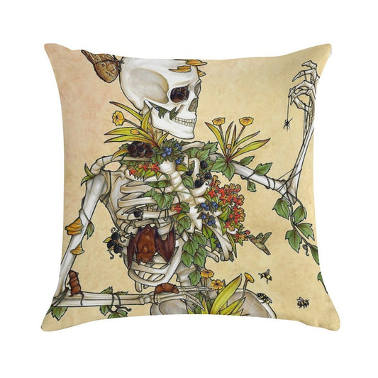 Bones And Botany Soft Shrink-Resistant Throw Pillow