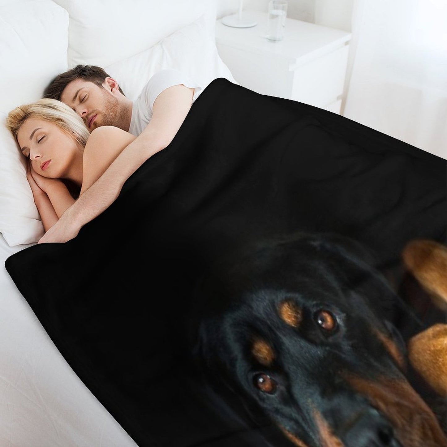 Rottweiler Resting Throw Blanket