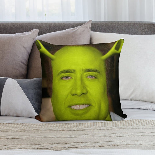 Nicolas CageShrek Soft Multiple Sizes Throw Pillow