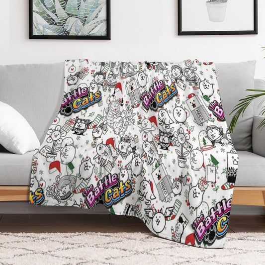 Battle Cats Throw Blanket
