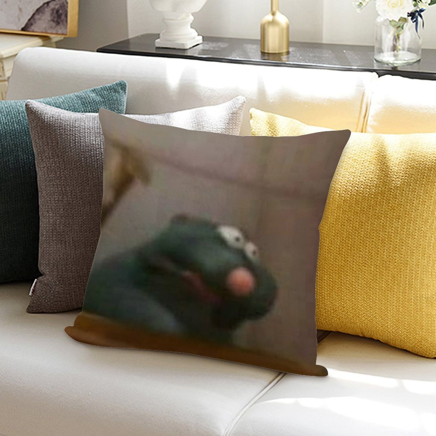 Remy Ratatouille Meme Soft Durable Construction Throw Pillow