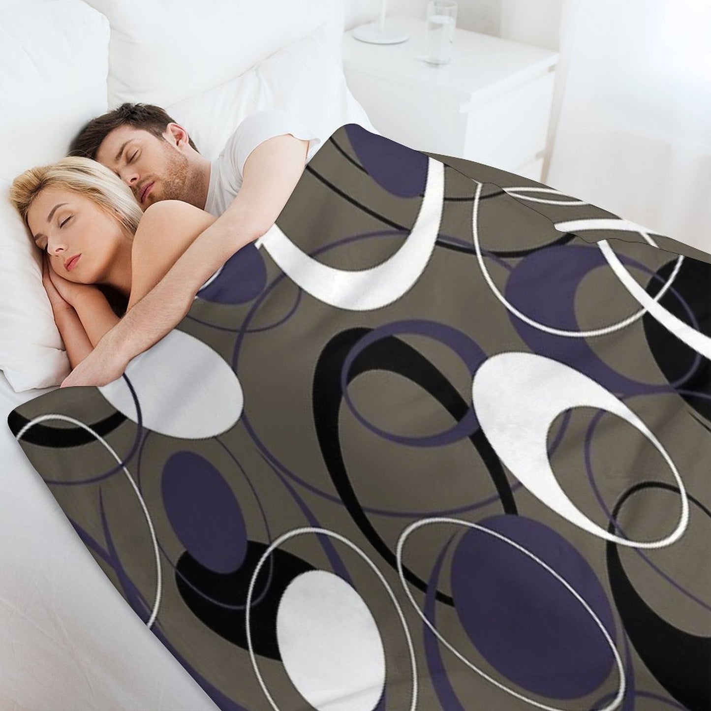 Retro 60s Ovals Throw Blanket