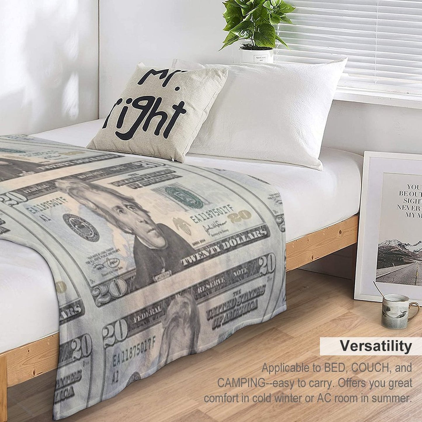 United States Twenty-dollar Bill - Andrew Jackson Throw Blanket