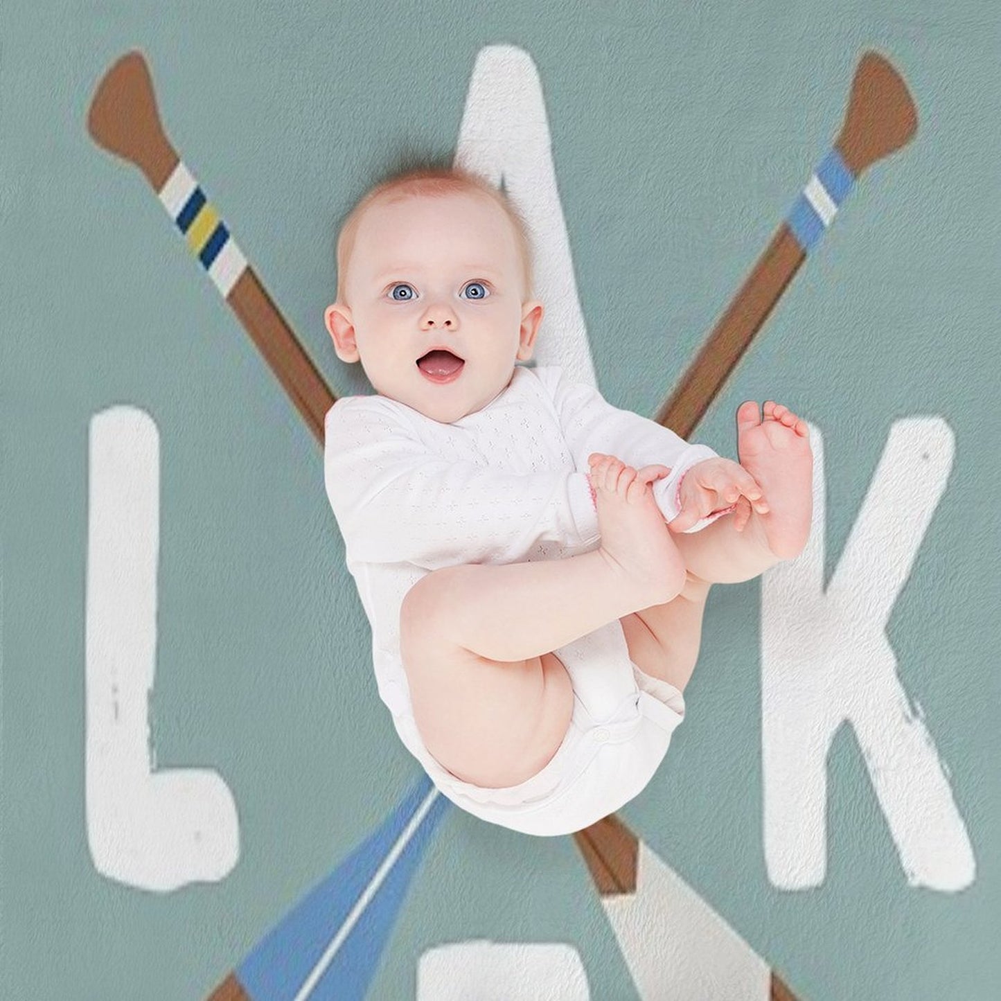 Life Is Better At The LAKE Painted Paddles Throw Blanket