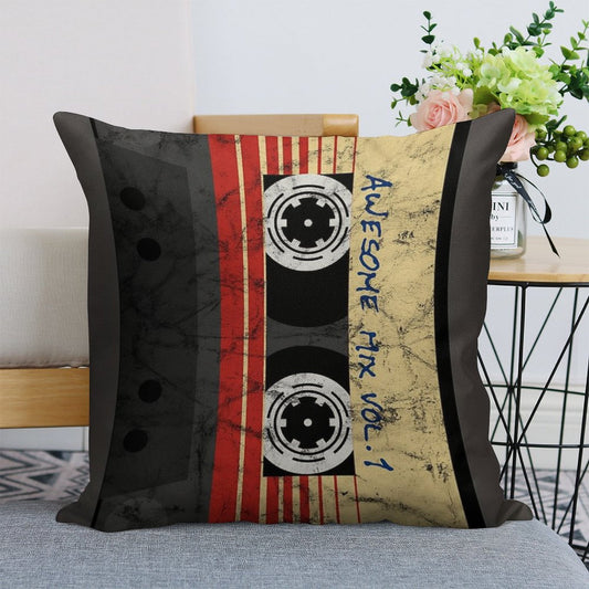 Vintage Awesome Mixtape Vol. 1 Linen Throw Pillow Cover