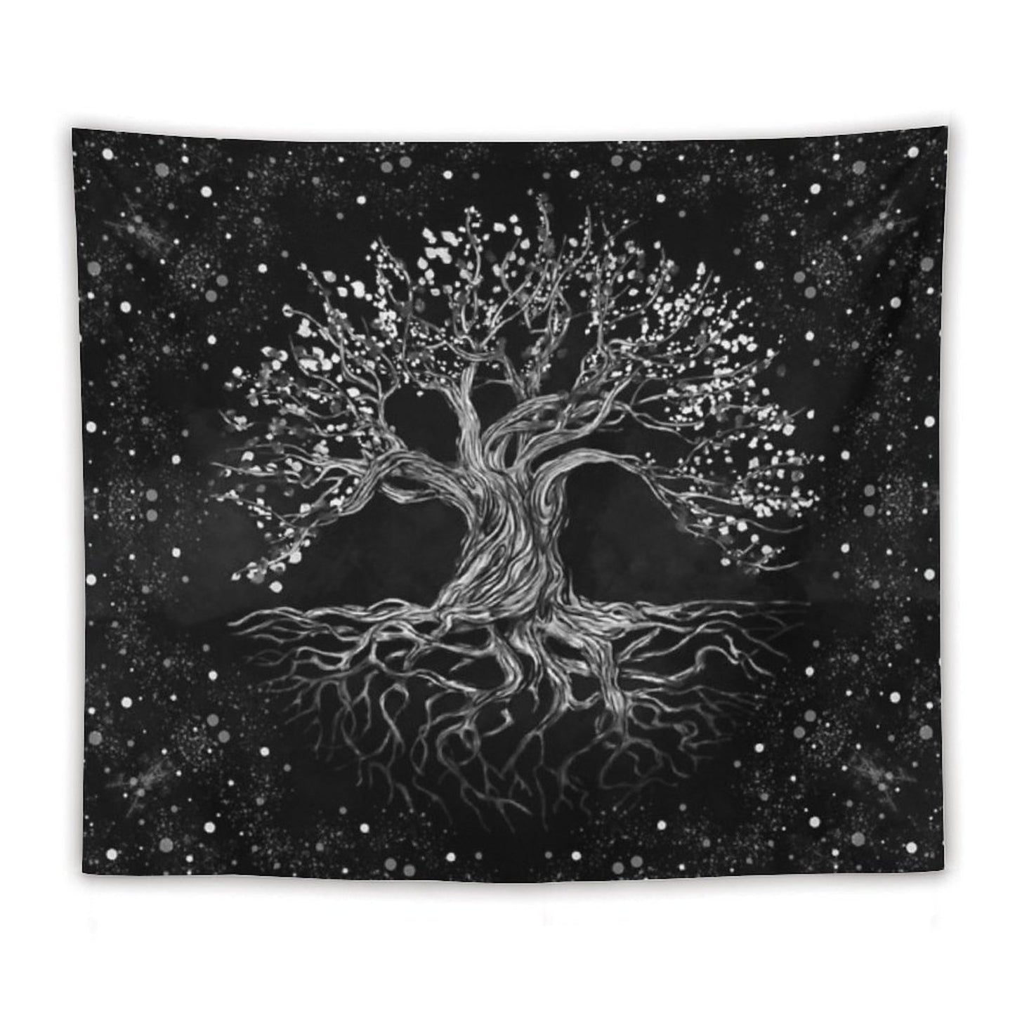 Tree of Life Drawing Black And White Tapestry