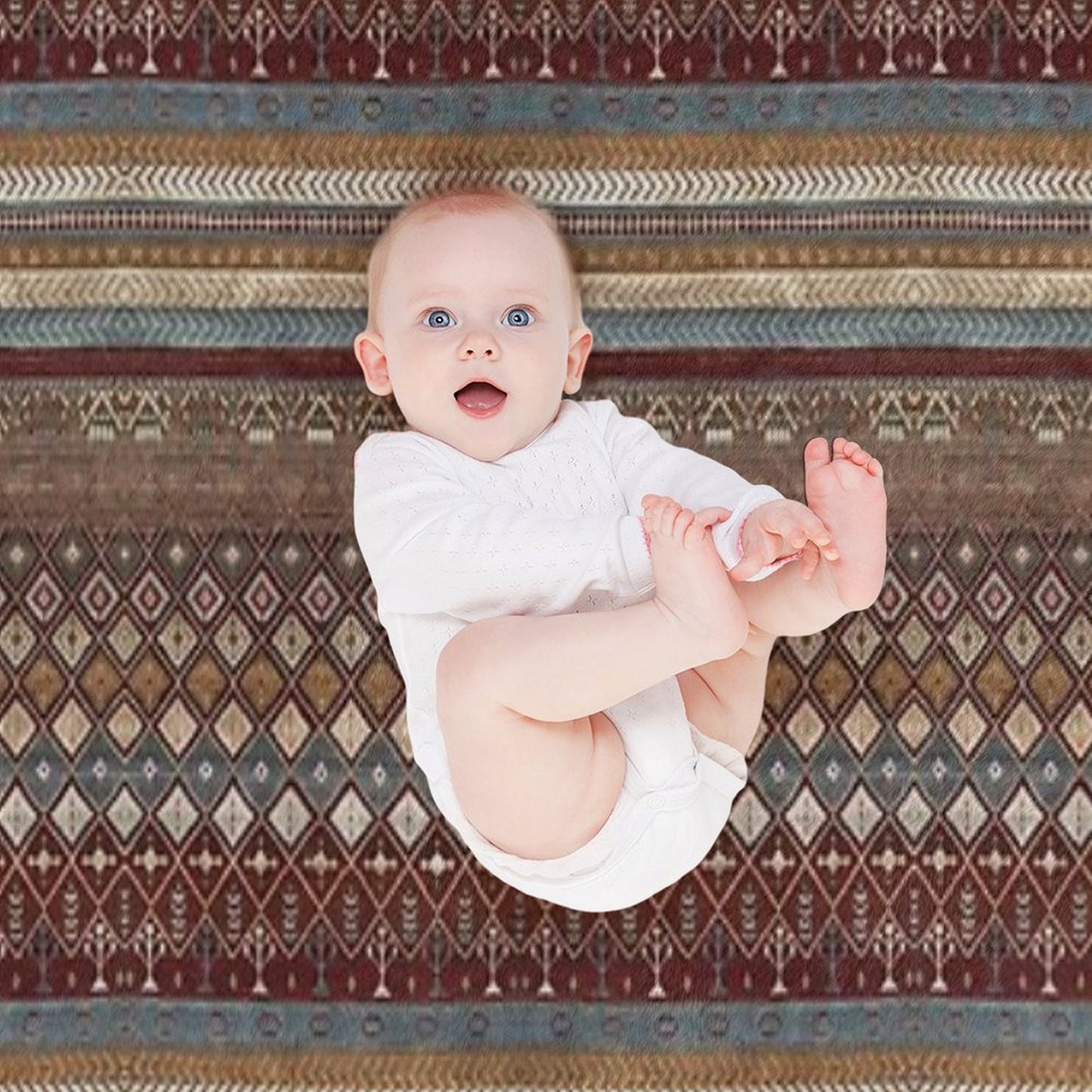 Geometrical Carpet Design Patterns Throw Blanket