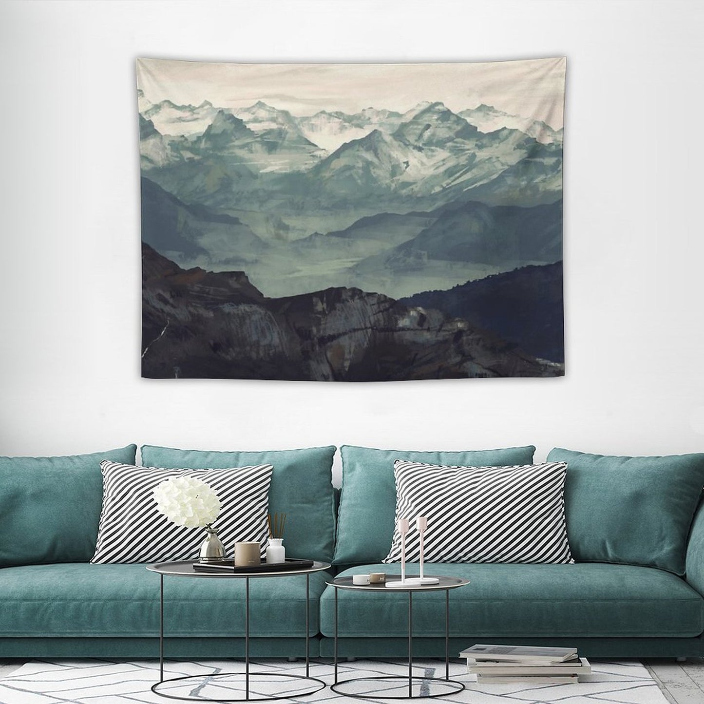 Mountain Fog Tapestry