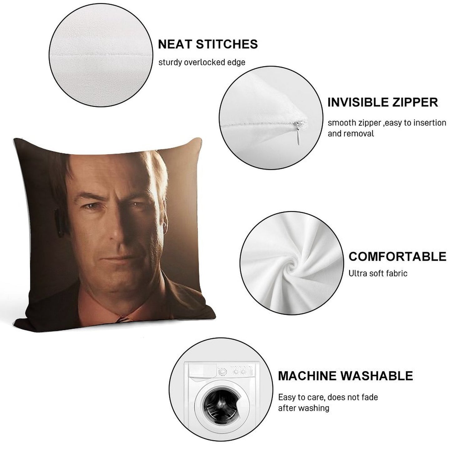 Saul Soft Anti-Pilling Throw Pillow