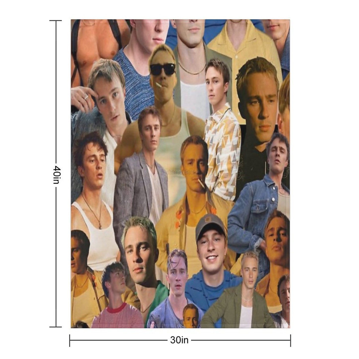 Drew Starkey Photo Collage Throw Blanket