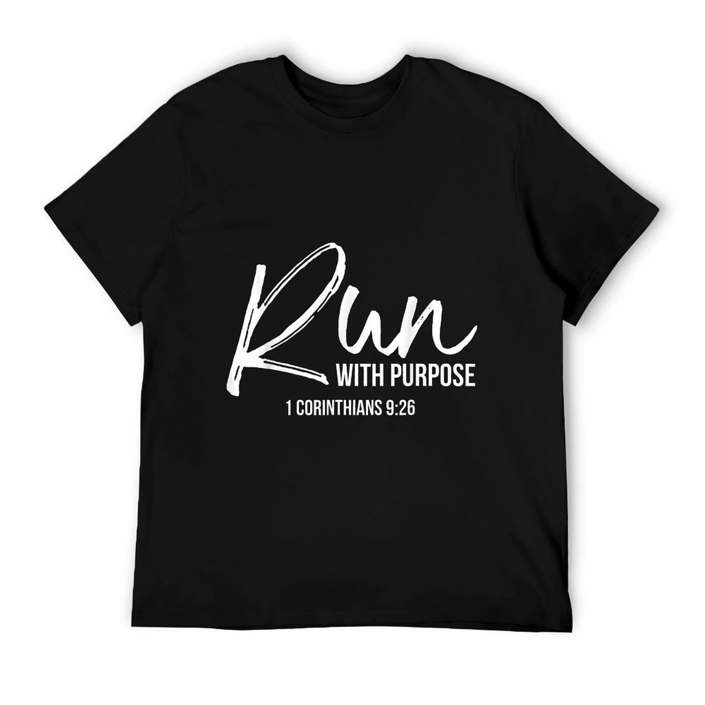 P37 Design Studio Jesus Shirts Christian Runner Gift Running Gear Run With Purpose Quote - Women's, Black, Small,, Classic F T-Shirt