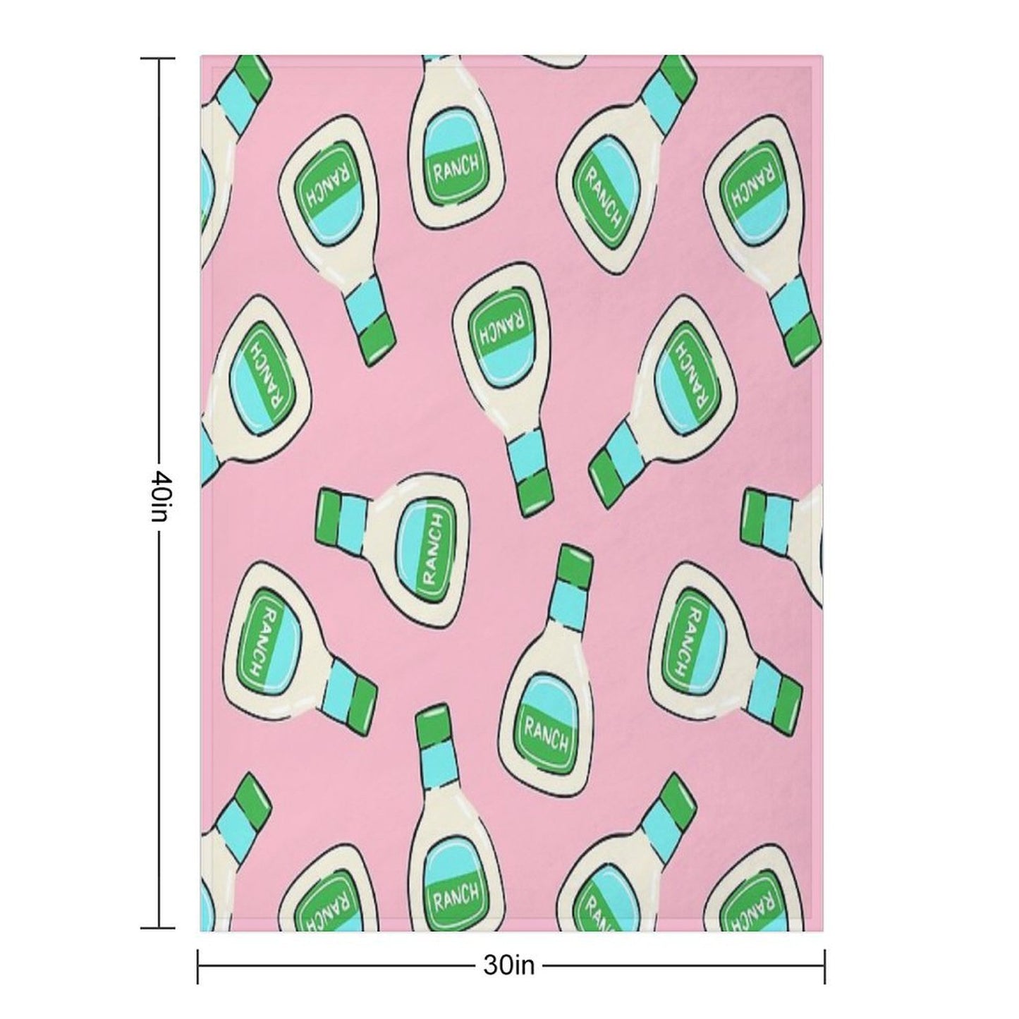 Ranch - Salad Dressing Bottle (pink) Throw Blanket
