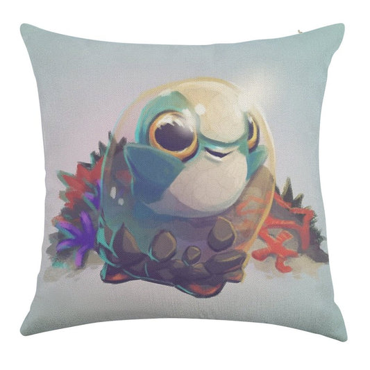 Cuddlefish Baby - Subnautica Linen Throw Pillow Cover