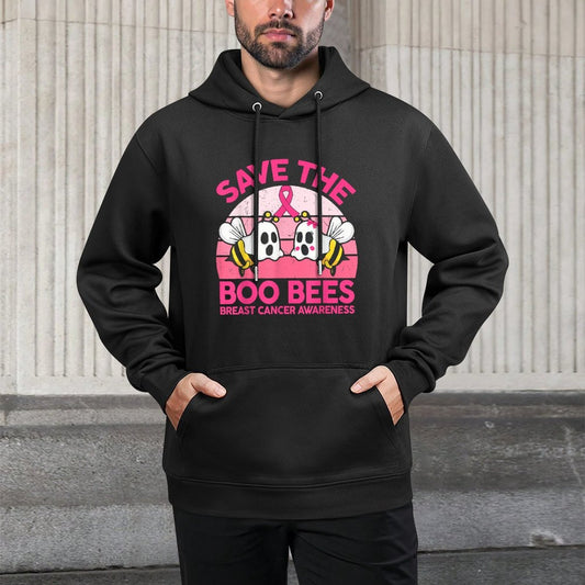 Save The Boobees Boo Bees Breast Cancer Halloween Women Easy Care Hoodie